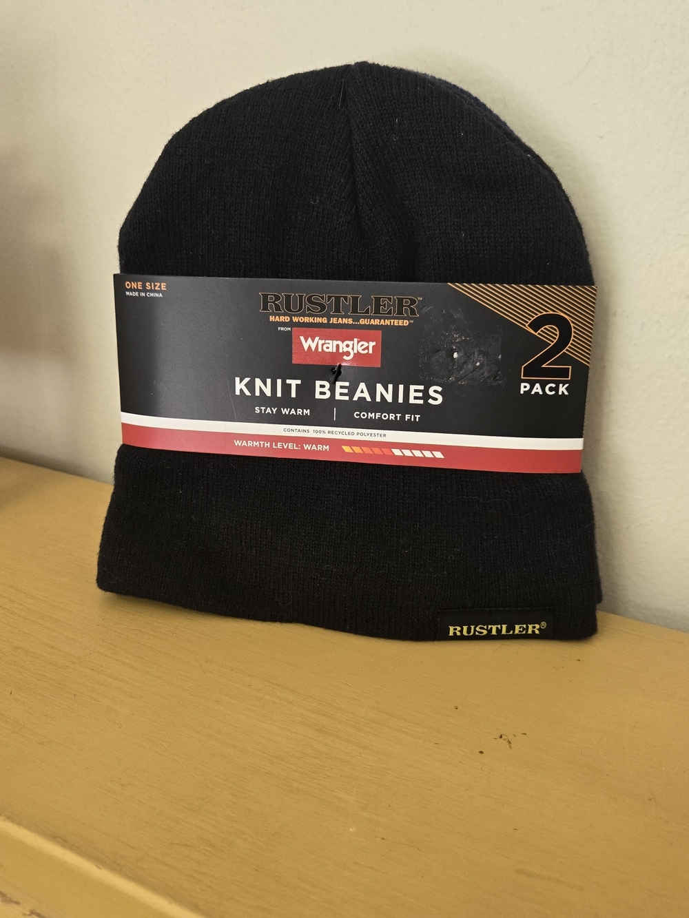 Rustler By Wrangler Black & Navy Knit Beanie - 2 Pack